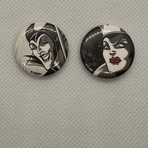Disney Maleficent Metal Pinback Button Pin 1" Sleeping Beauty Witch
